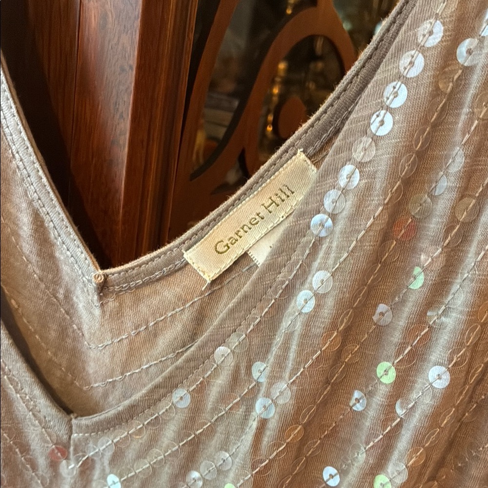 Garnet Hill Silver Sequin Maxi Dress - Picture 3 of 10